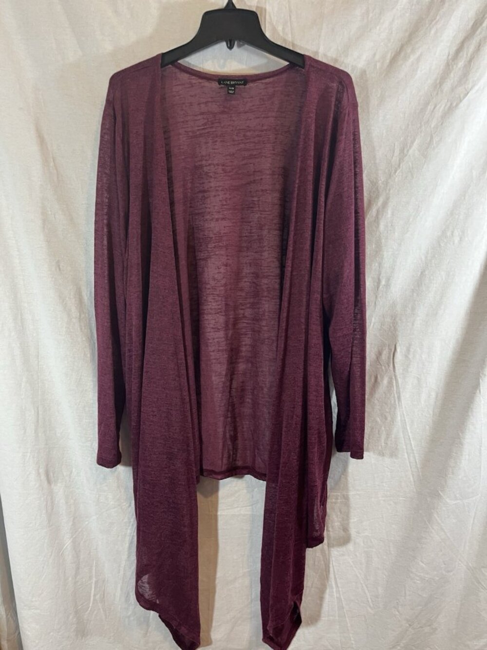Lane Bryant Women’s 4X (26/28) Burgundy Rayon Blend Knit Shrug